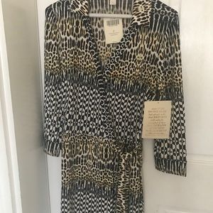 Boston Proper Leopard Stripped Romper